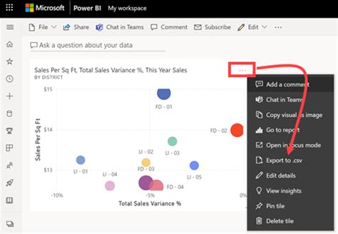 power bi export|Export data from a Power BI visualization .